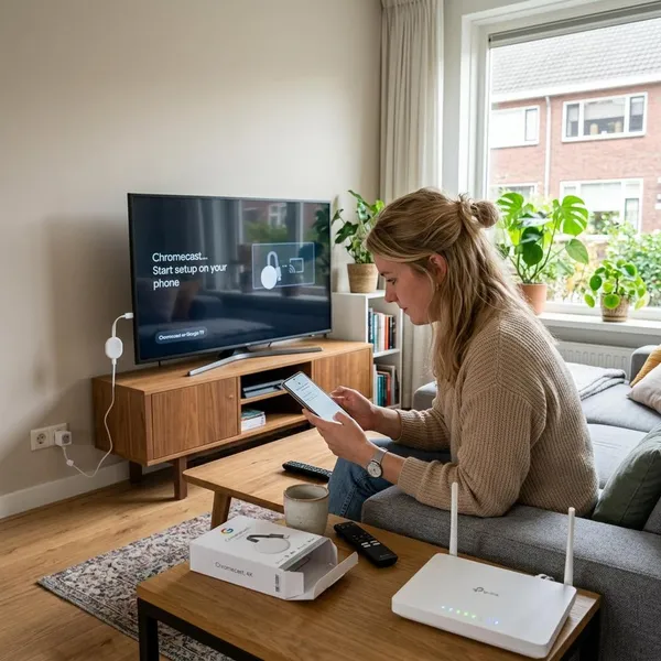 chromecast verbinden met telefoon